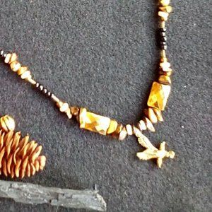 Handcrafted Eagle Pendant Necklace 21 Inches Long